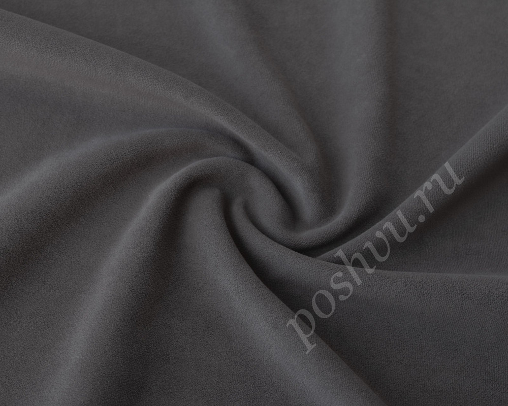 Мебельная ткань велюр DREAM серый 350г/м2