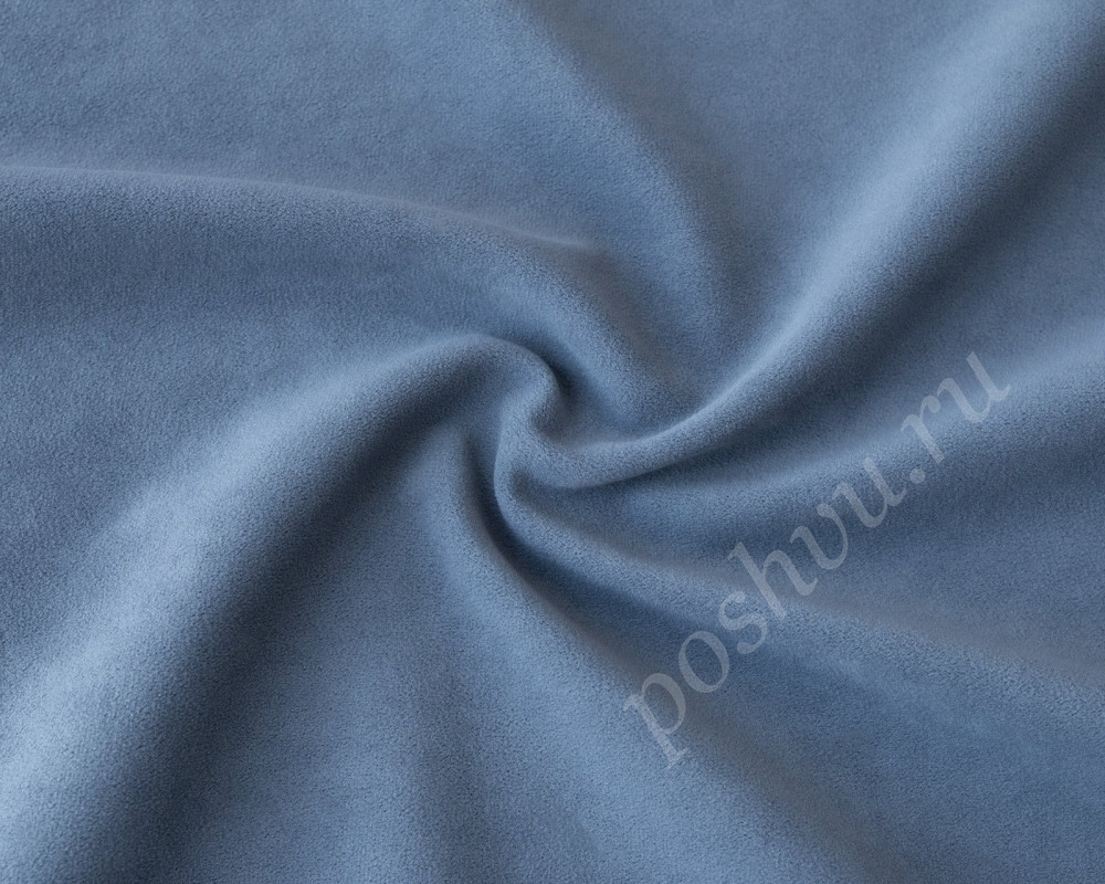 Мебельная ткань велюр DREAM синий 350г/м2