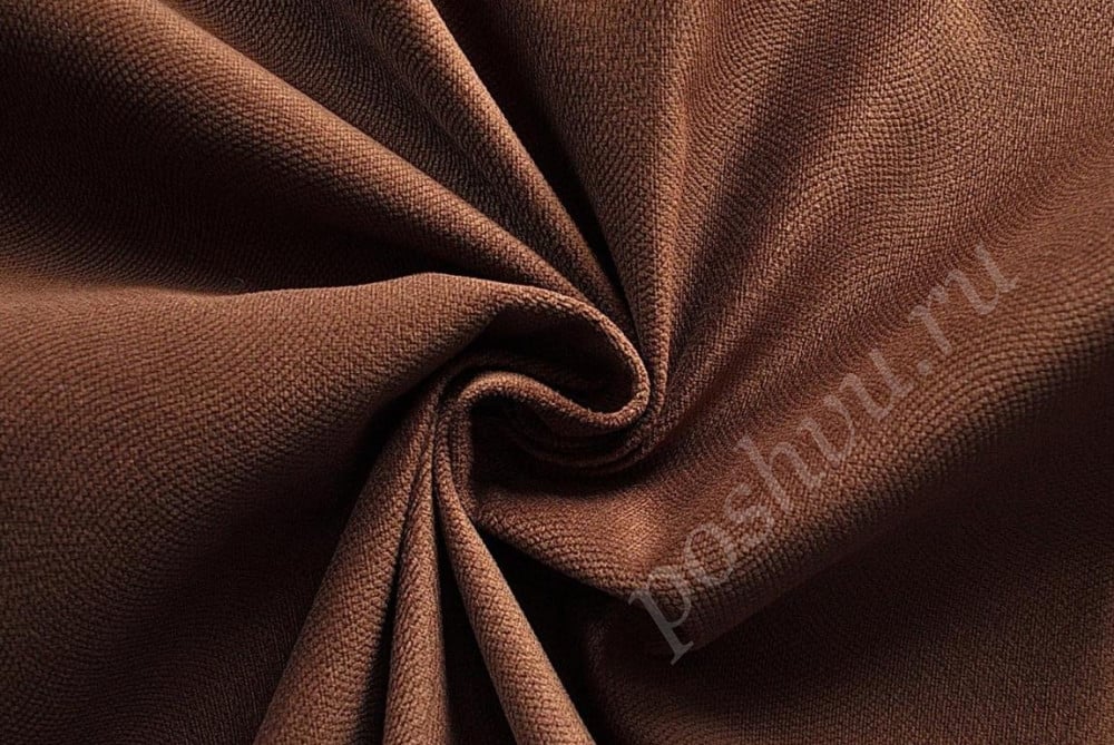 Мебельная ткань велюр OSKAR коричневый 300г/м2