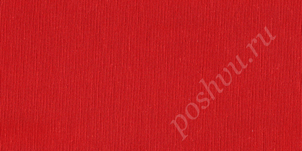 Ткань для штор SIENA однотонная красного цвета