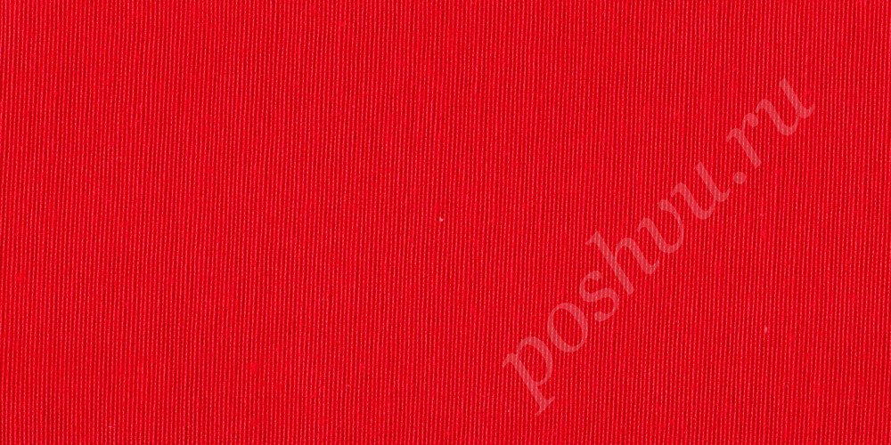 Ткань для штор SIENA однотонная ярко-красного цвета