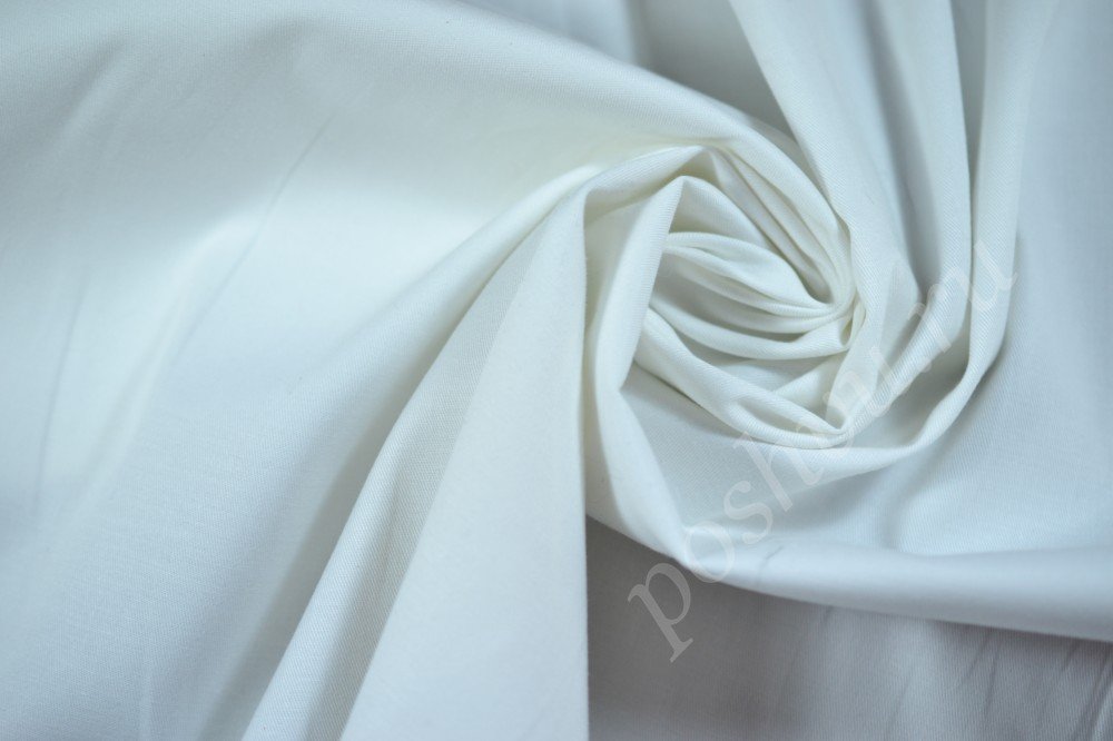 Хлопковая ткань Marina Rinaldi белого оттенка