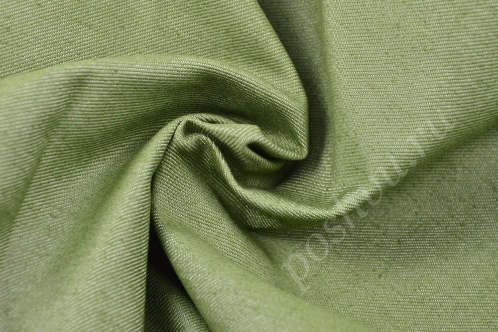 Ткань джинсовая нежно-зеленого оттенка
