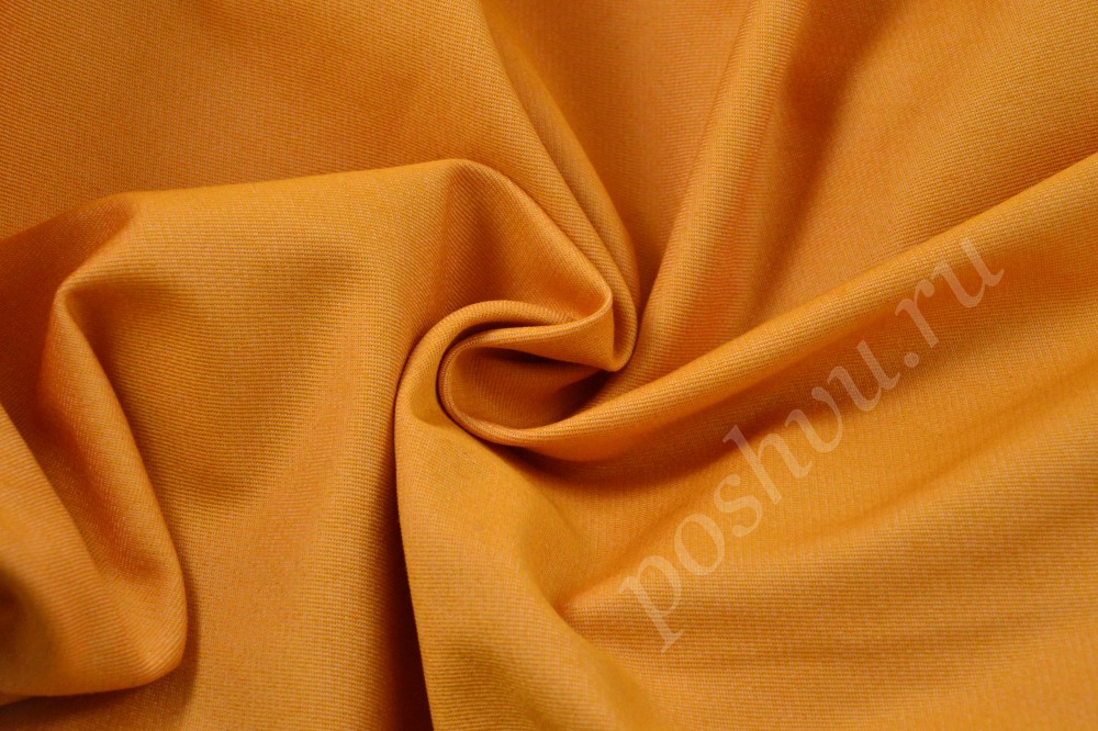 Ткань джинсовая оранжевого оттенка