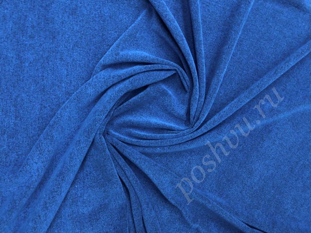 Шенилл из вискозы синего цвета