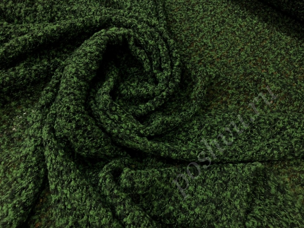 Вязаный шерстяной трикотаж зеленого цвета