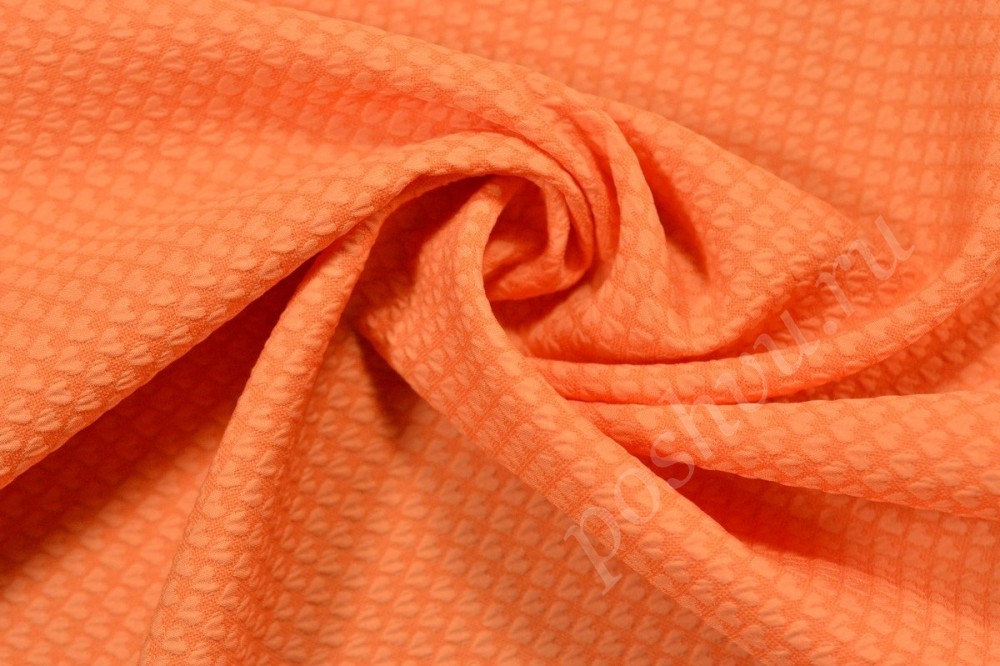 Ткань жаккард оранжевого оттенка