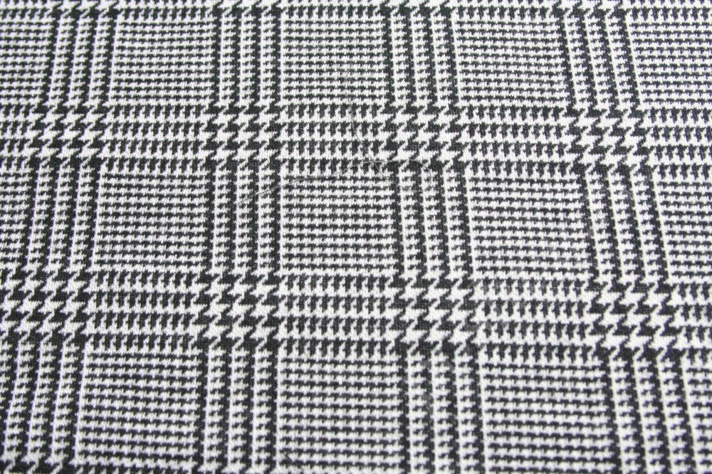 Ткань трикотаж в тоненькие линии серого и белого оттека