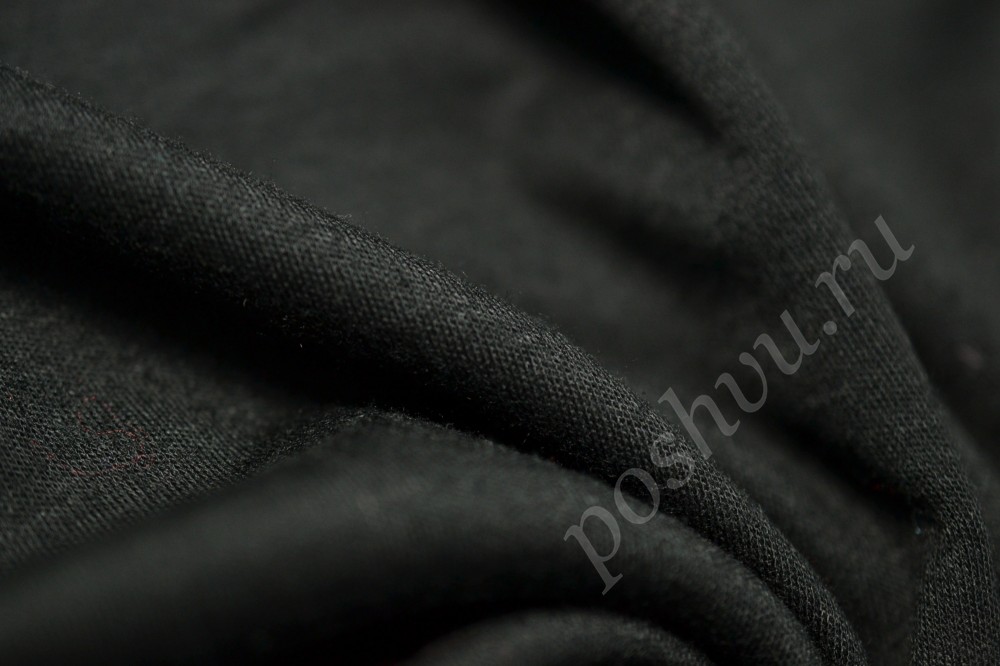 Трикотажная ткань классического черного оттенка