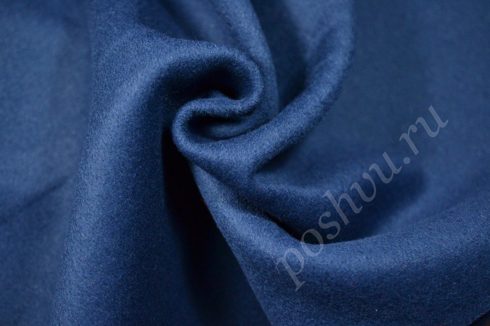 Ткань пальтовая Max Mara бриллиантово-синего оттенка