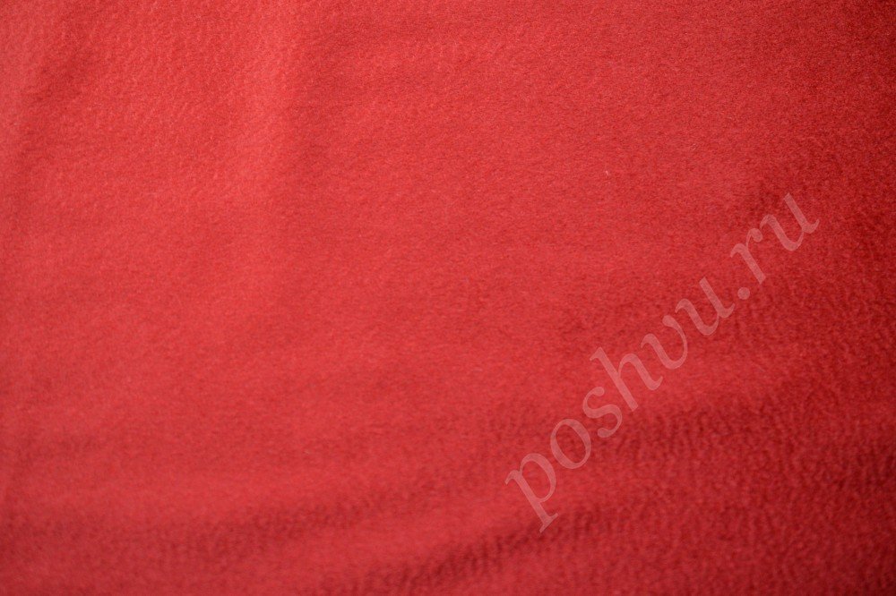 Ткань пальтовая Max Mara красного оттенка