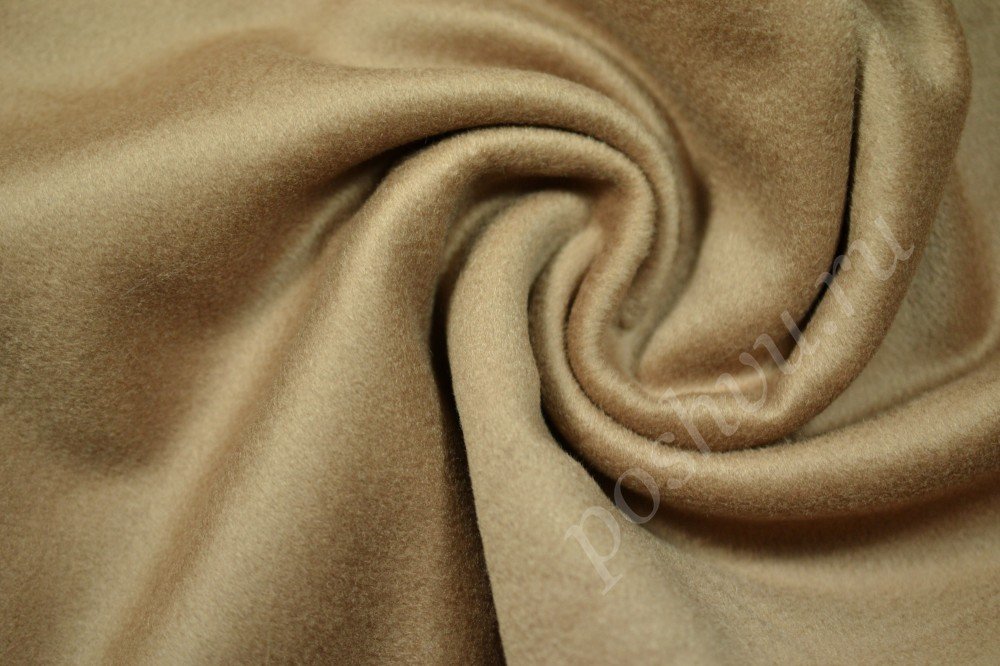 Ткань пальтовая Max Mara песочного оттенка