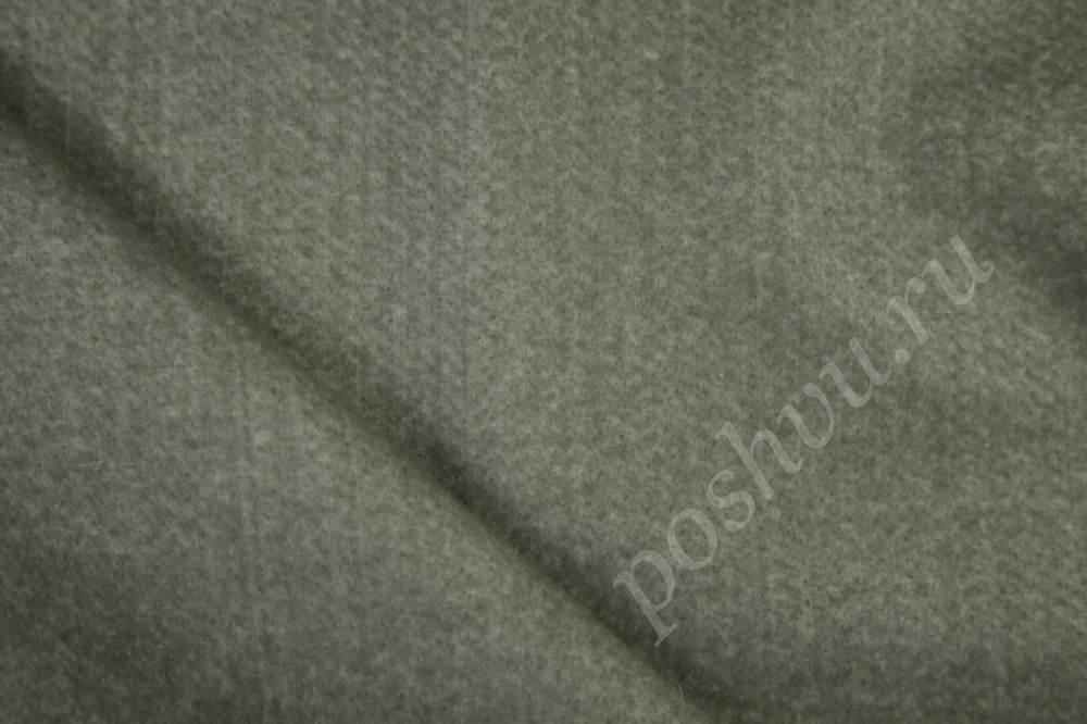 Ткань пальтовая двухсторонняя серого оттенка Max Mara