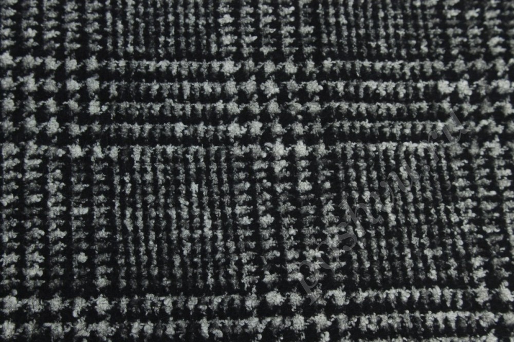 Ткань пальтовая чёрно-серого оттенка