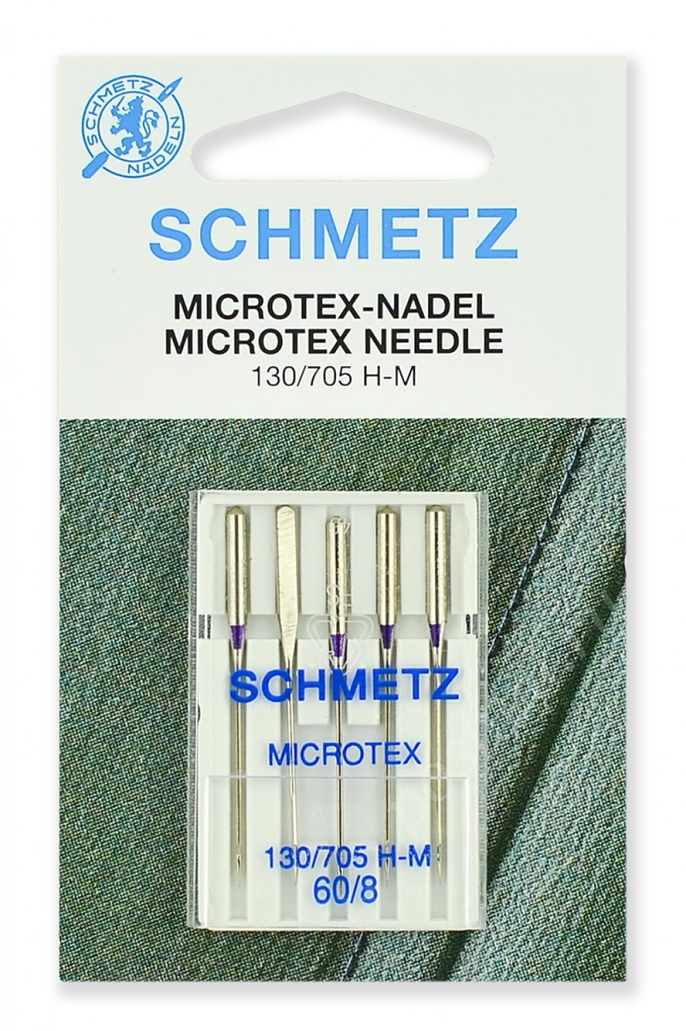 Иглы микротекс (особо острые)  Schmetz  130/705H-M № 60, 5 шт