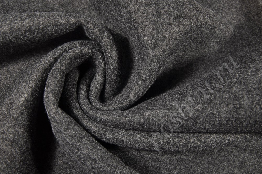 Пальтовая ткань "Ирбис" Черного цвета