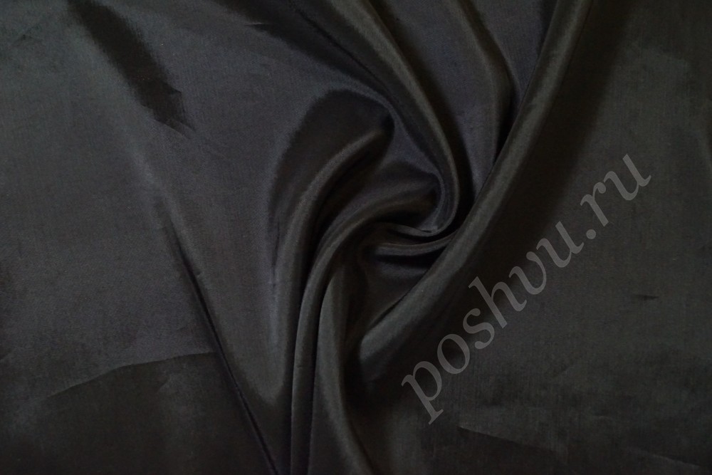 вискозная подкладочная ткань с эластаном черного оттенка