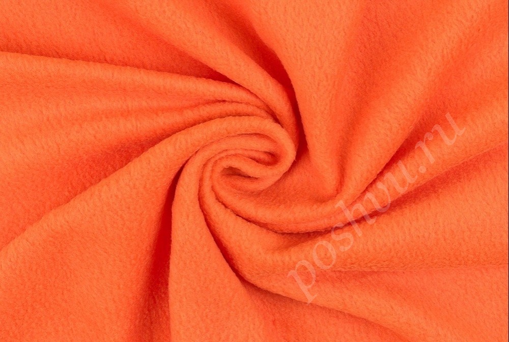 Флис плотный оранжевый