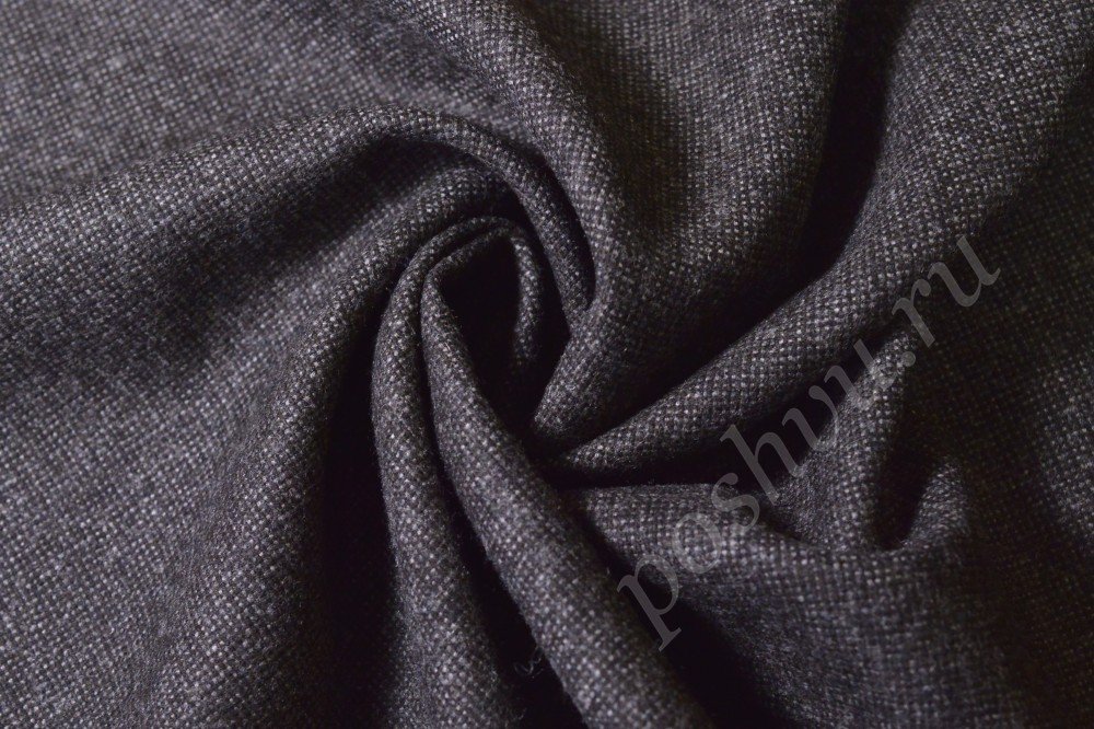 Костюмная ткань тёмно-серого цвета с серым вкраплением