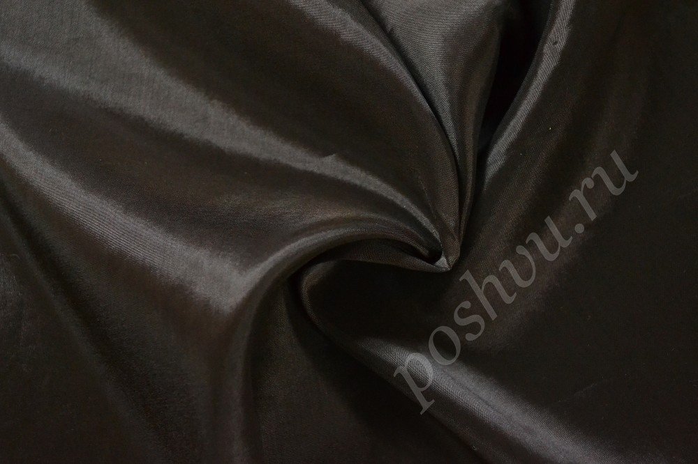 Ткань подкладочная шоколадного оттенка с блеском
