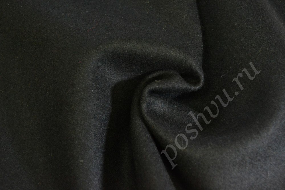 Ткань пальтовая черно-серого оттенка