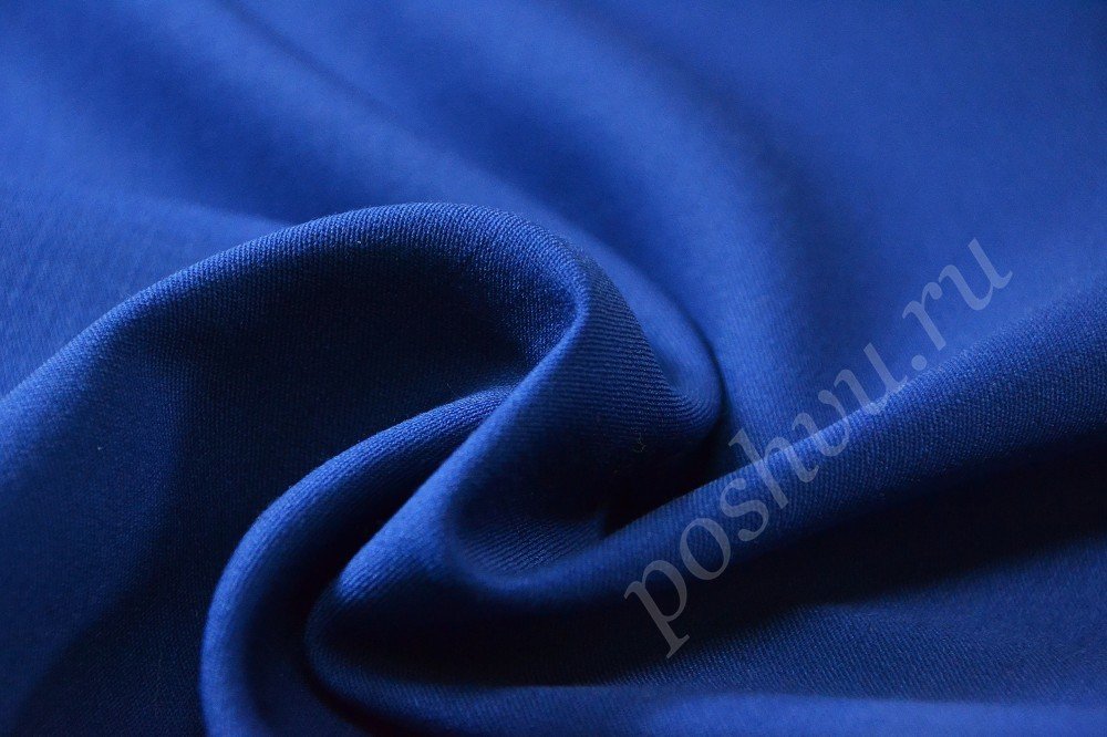 Ткань костюмная ярко-синего оттенка