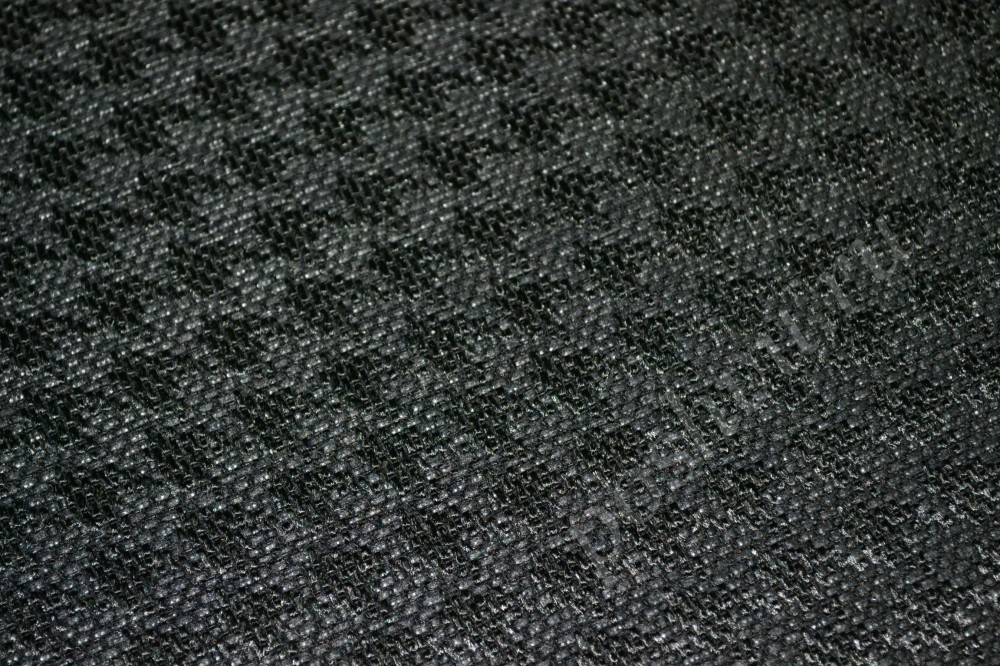 Ткань шерстяная в серо-черный рельефный узор