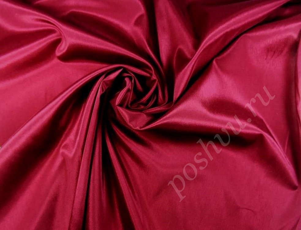 Подкладка с эластаном ярко-красного цвета