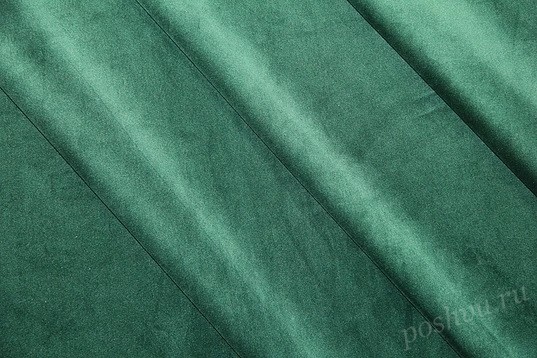 Велюр с вискозой однотонный "Ассоль" зеленого цвета