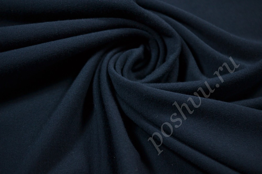 Трикотажная ткань темно-синего цвета