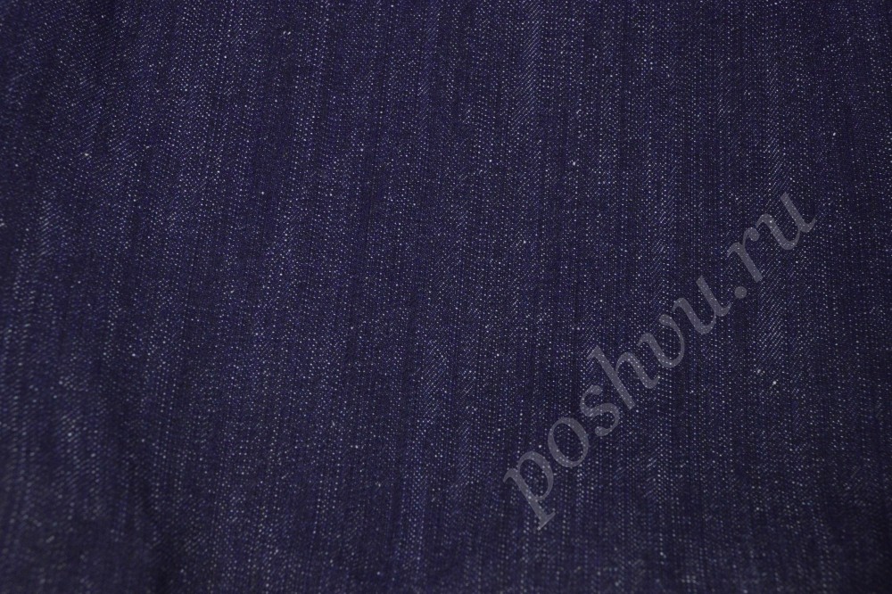 Ткань джинсовая насыщенного синего оттенка