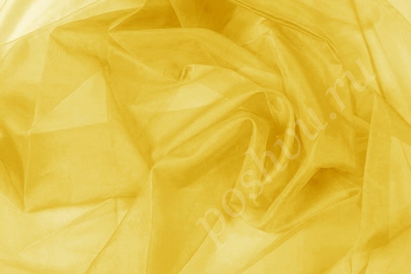 Ткань органза желтый Одуванчик