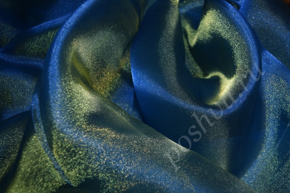 Ткань органза Морские изумруды