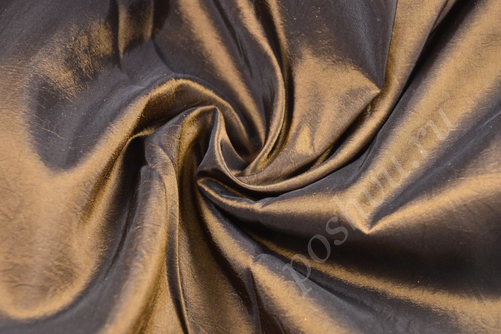 Ткань тафта золотисто-коричневого оттенка