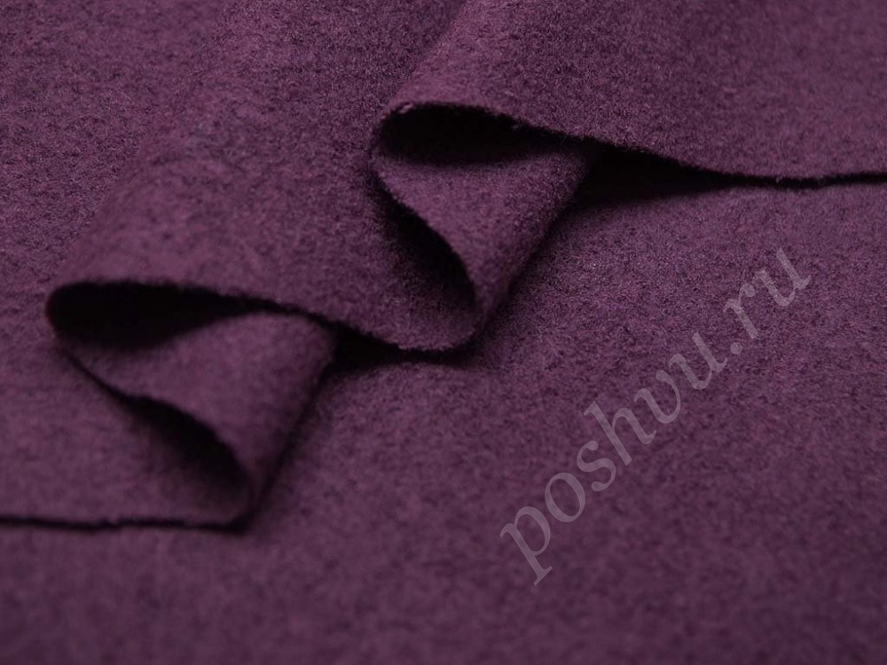 Лоден пальтово-костюмный цвета сливы
