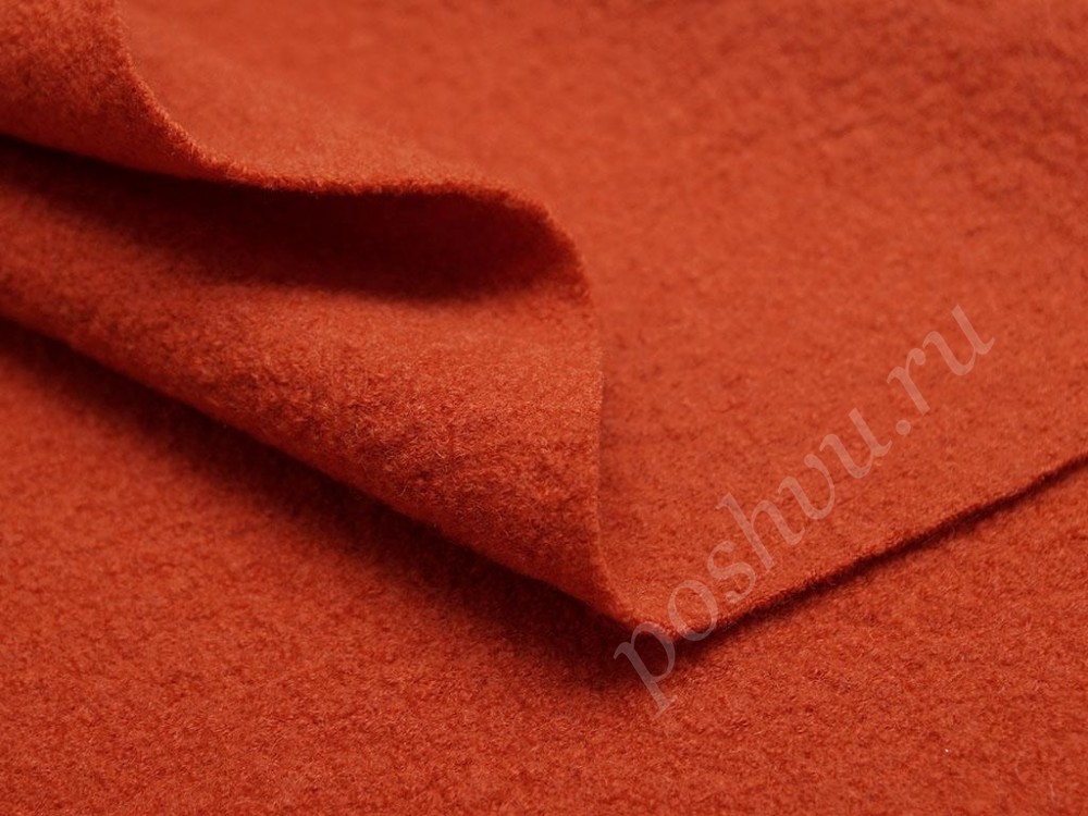 Лоден пальтово-костюмный оранжевого цвета