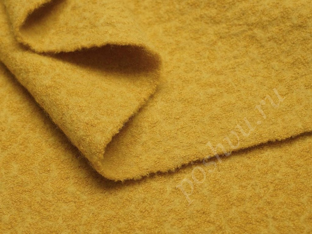 Лоден пальтово-костюмный желтого цвета