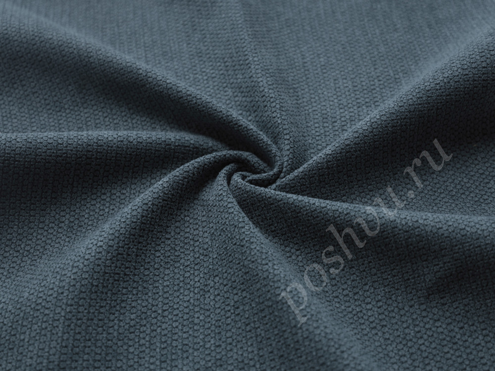 Мебельная ткань шенилл SHAPE темно-синего цвета 370г/м2