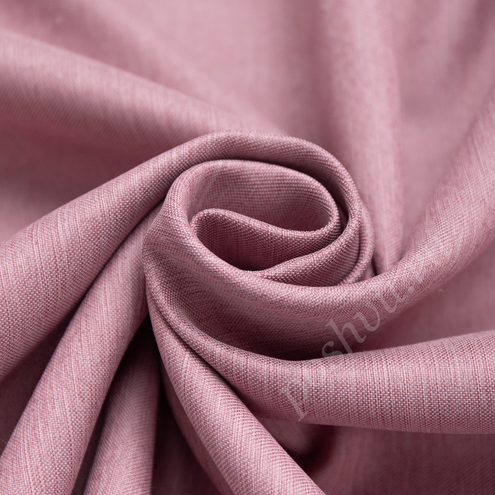 Портьерная ткань блэкаут под лен GERARDO розового цвета, выс.290см
