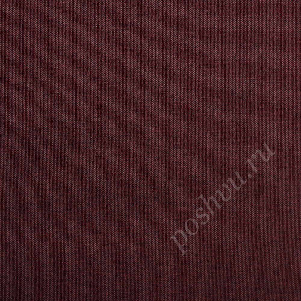 Портьерная ткань под лен GENEVRA бордового цвета, выс.300см