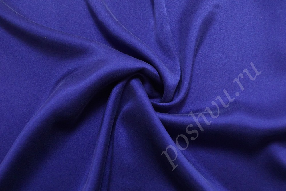 Шёлковая ткань насыщенного синего цвета