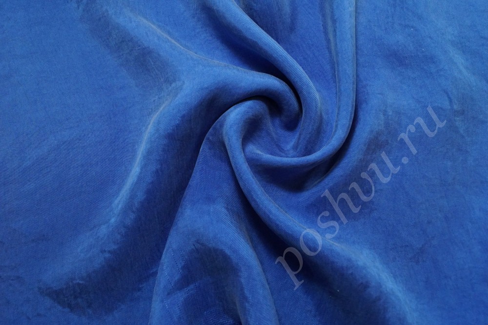 Шёлковая ткань синего цвета