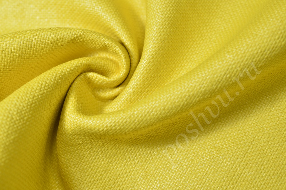 Костюмная ткань с пропиткой жёлтого цвета