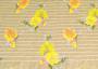 Вискозная ткань песочного оттенка с цветочными аппликациями