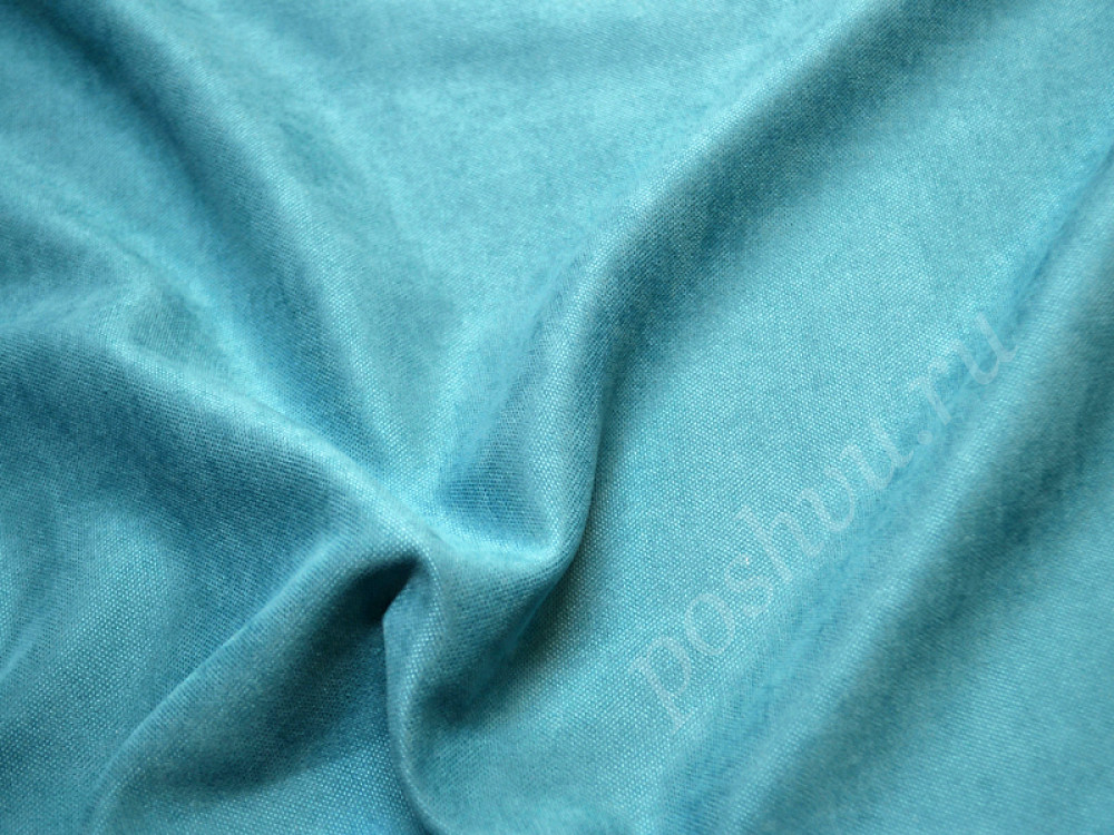 Портьерная ткань DREAM голубого цвета (260г/м2)