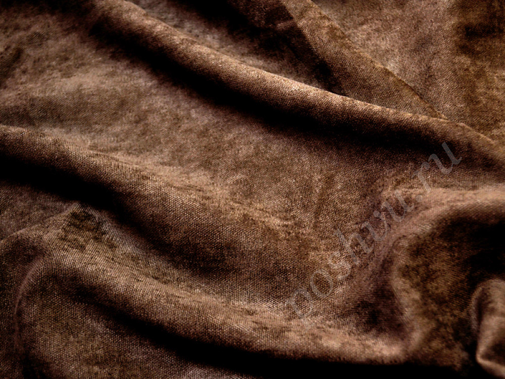Портьерная ткань DREAM коричневого цвета (260г/м2)