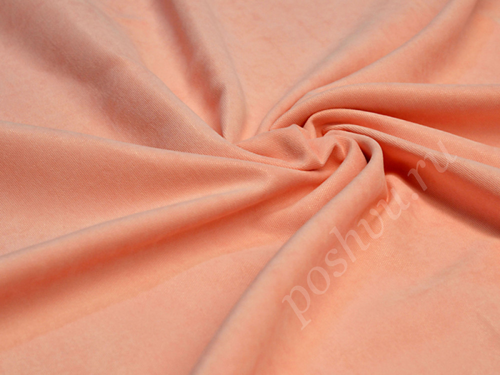 Портьерная ткань DREAM  яркого персикового цвета (260г/м2)