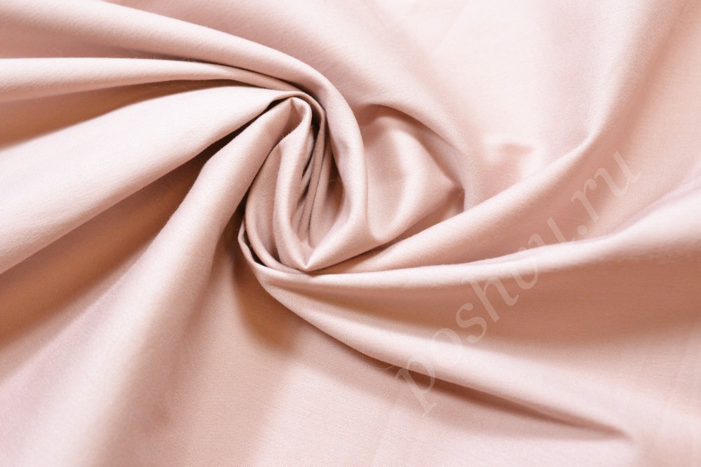 Ткань поплин нежно-розового оттенка