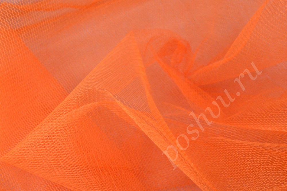 Ткань оранжевая жёсткая сетка