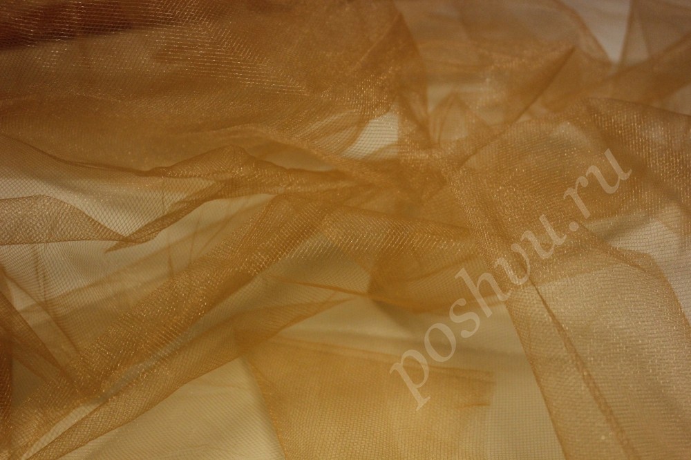 Ткань сетка средней жесткости Персиковая